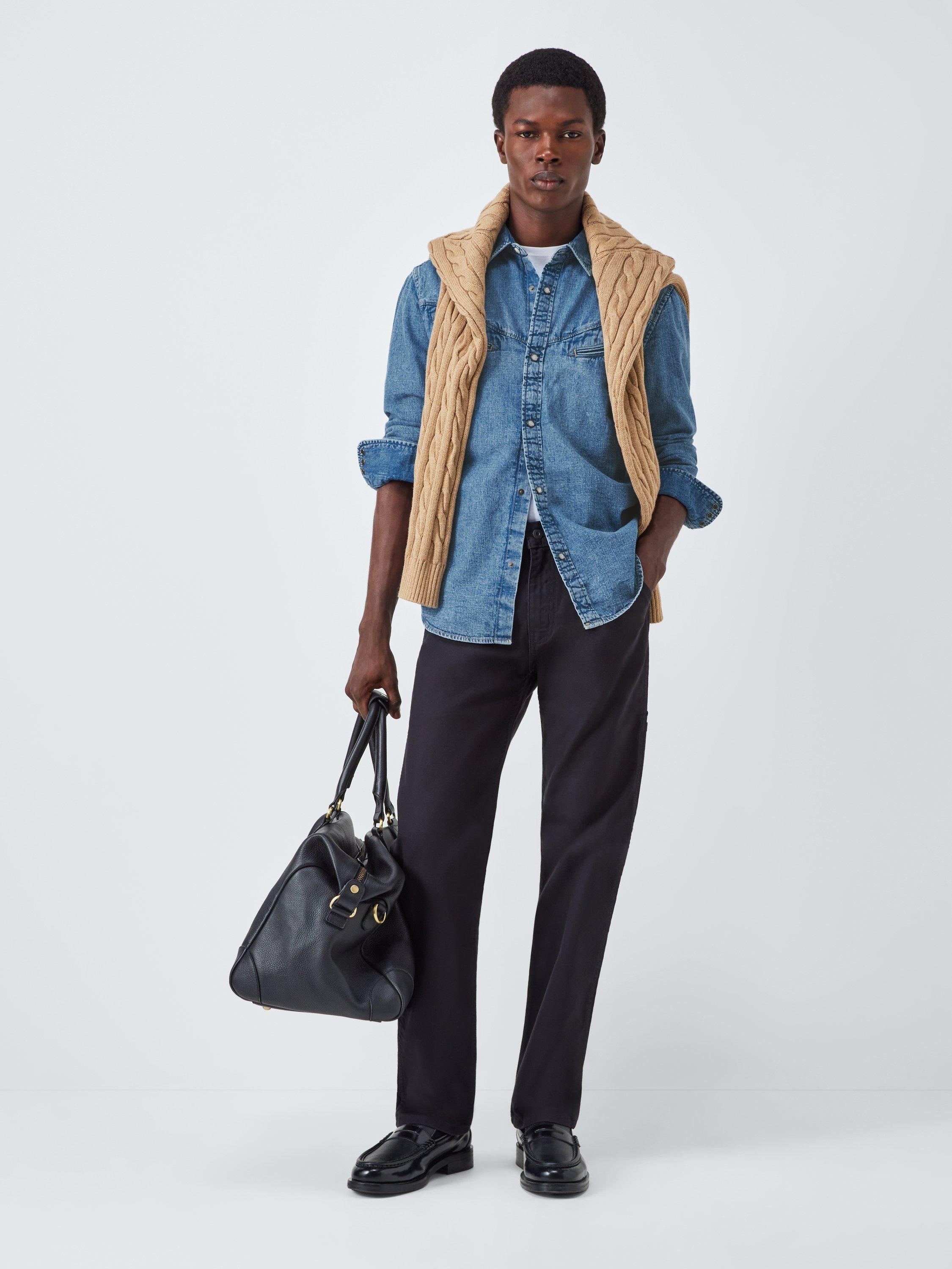 Product image 3 of 6, which shows Levi's Smiley Western Shirt, Indigo, M