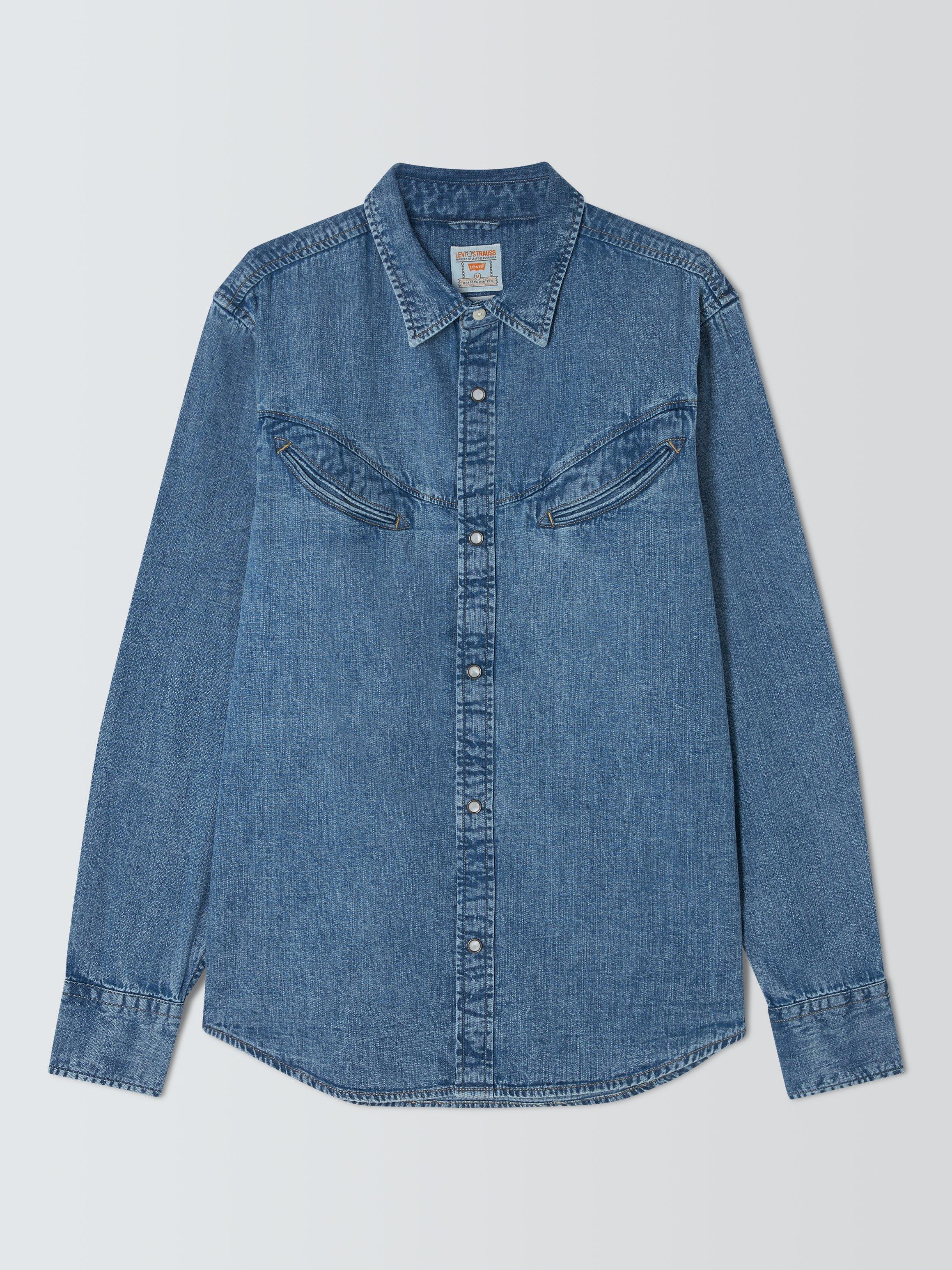 Product image 4 of 6, which shows Levi's Smiley Western Shirt, Indigo, M