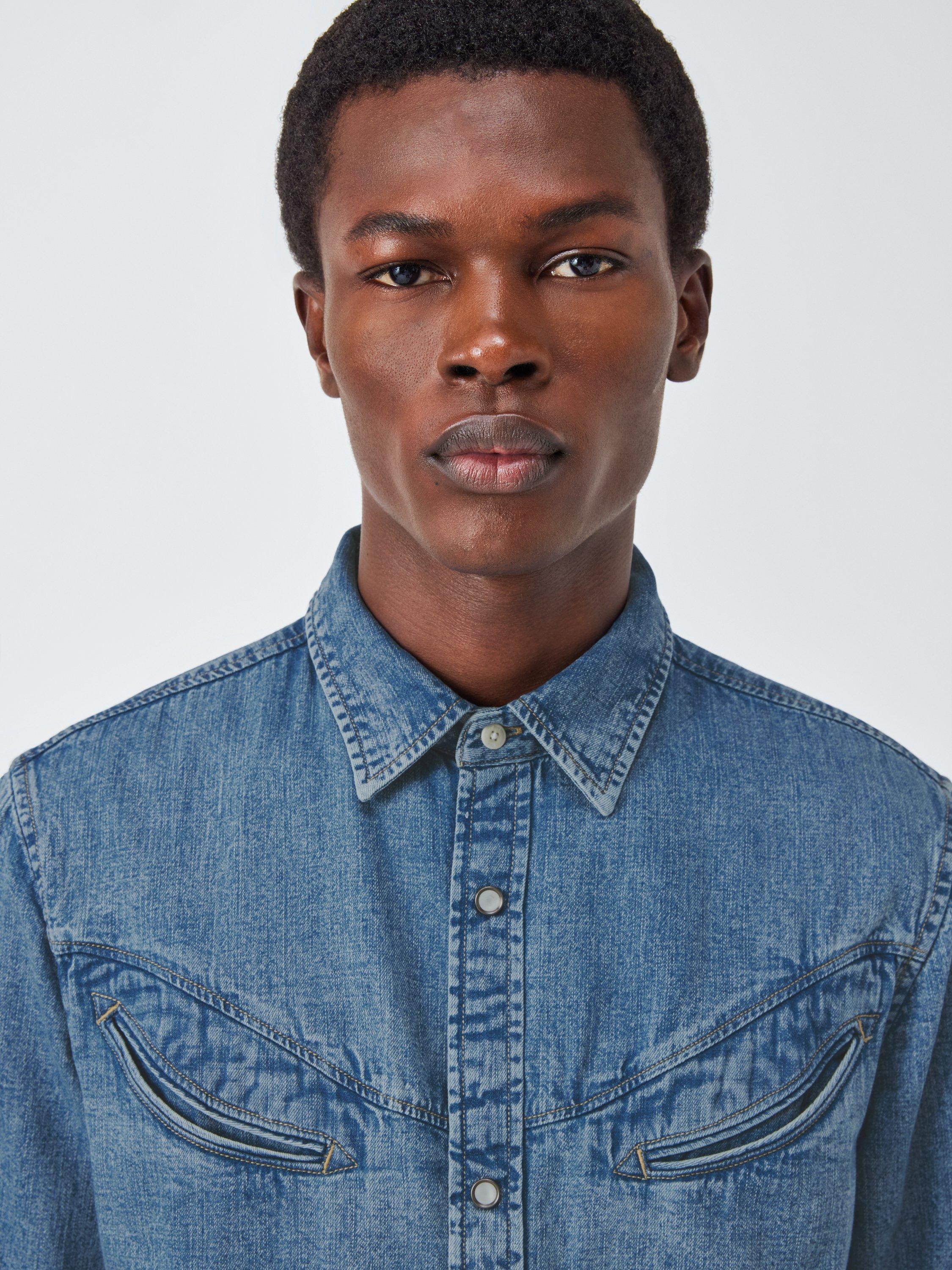 Product image 5 of 6, which shows Levi's Smiley Western Shirt, Indigo, M