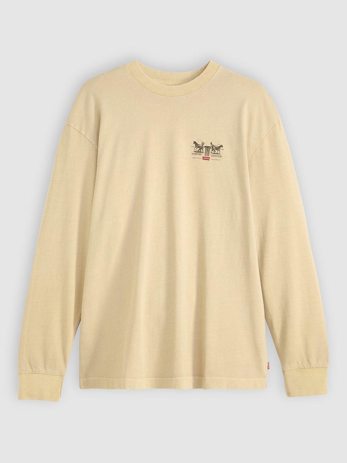 Product image 4 of 11, which shows Levi's Regular Fit Long-Sleeve Graphic Authentic T-Shirt, White Pepper, S
