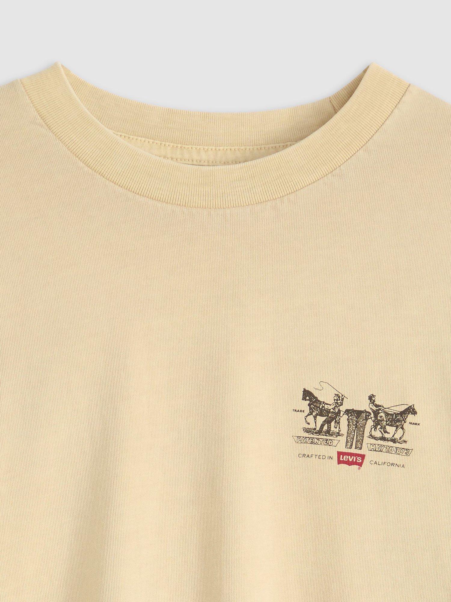 Product image 5 of 11, which shows Levi's Regular Fit Long-Sleeve Graphic Authentic T-Shirt, White Pepper, S