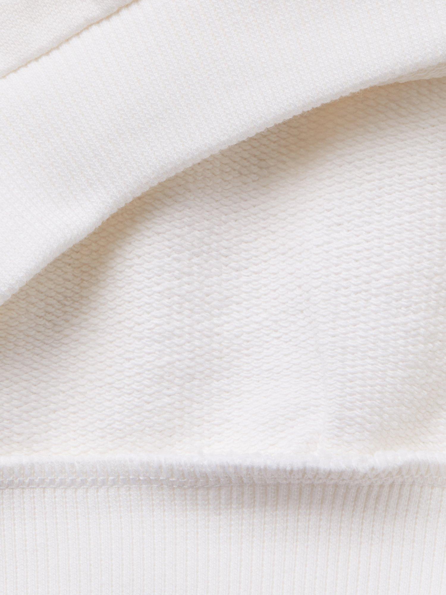Product image 3 of 3, which shows Benetton Kids' Cotton Crew Neck Embroidered Sweater, Optical White, 5-6 years