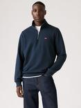 Levi's Quarter-Zip Neck Jersey Top, Navy Blazer