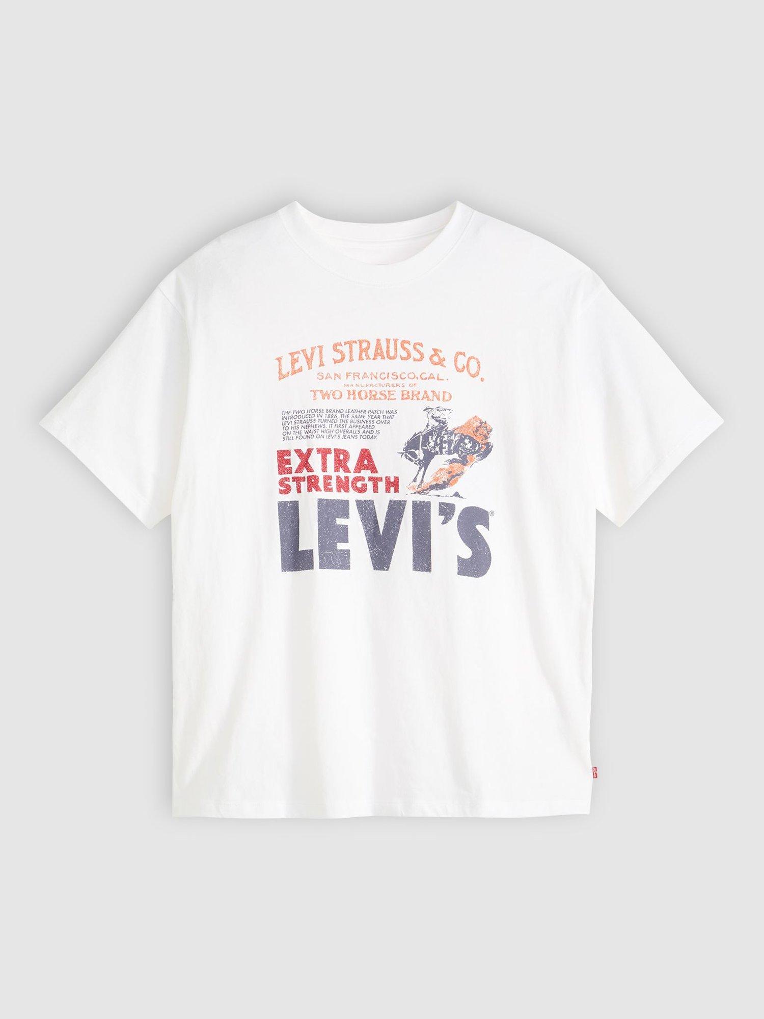 Product image 4 of 5, which shows Levi's Cotton Vintage Graphic Short Sleeve Crew Neck T-Shirt, Poster White, S