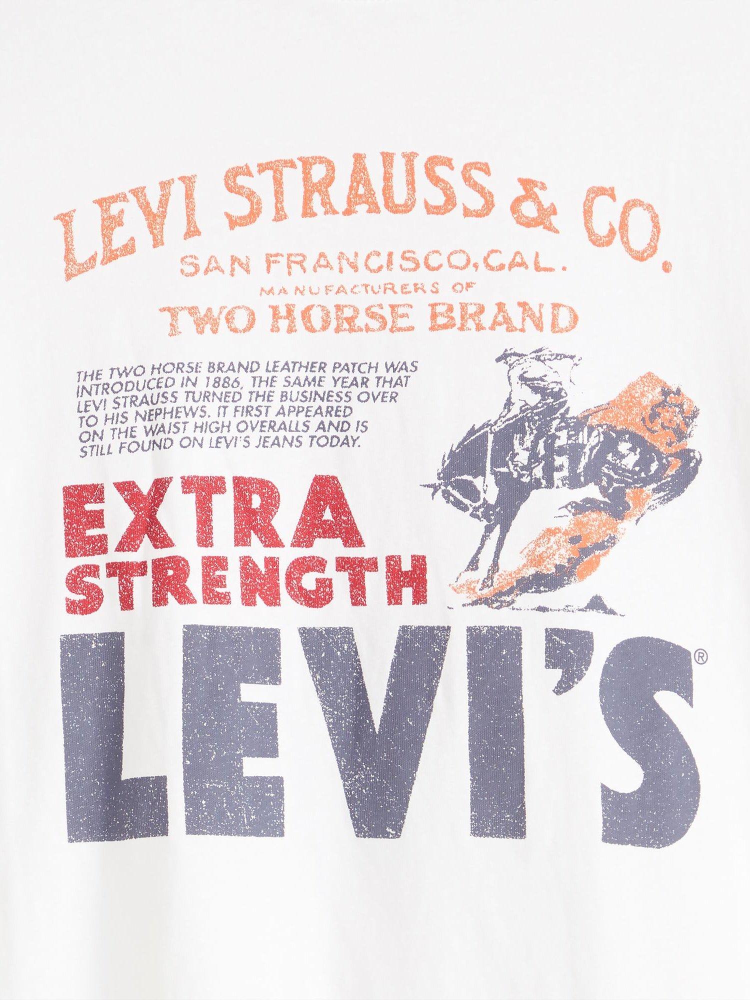 Product image 5 of 5, which shows Levi's Cotton Vintage Graphic Short Sleeve Crew Neck T-Shirt, Poster White, S