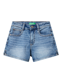 Benetton Kids' Denim Shorts, Sky Blue, Sky Blue
