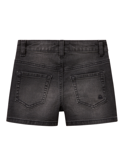 Benetton Kids' Denim Shorts, Black - view 2, Black