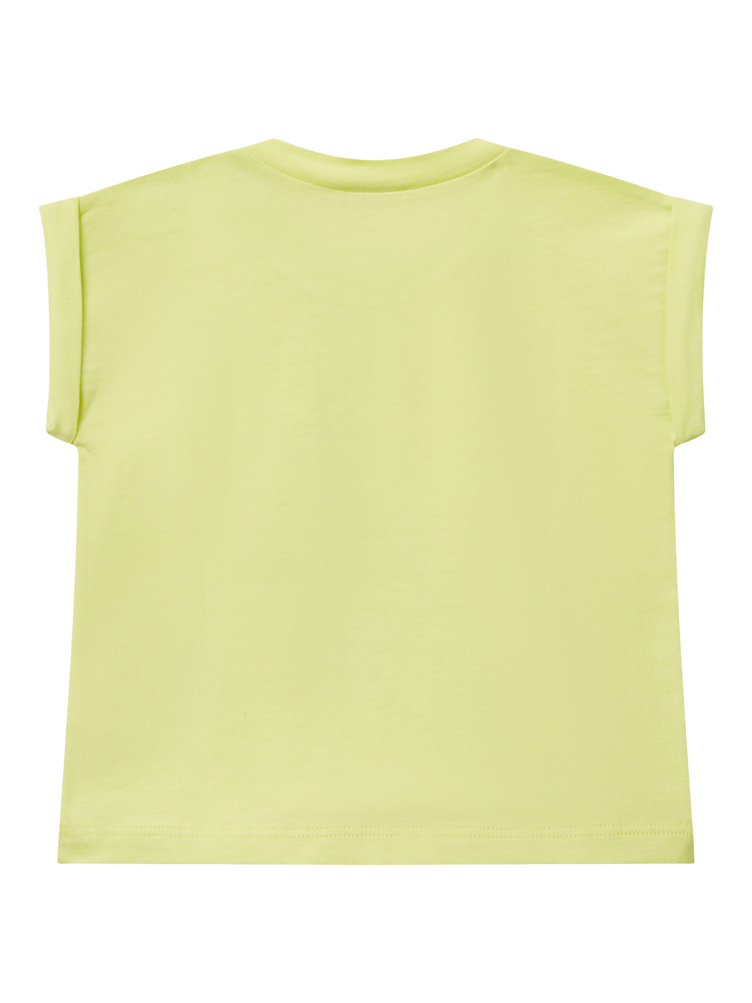 Product image 2 of 3, which shows Benetton Baby Cotton Graphic Short Sleeve Top, Lime, 1-3 months