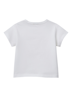 Benetton Baby Cotton Star Print T-Shirt, Optical White - view 2, Optical White