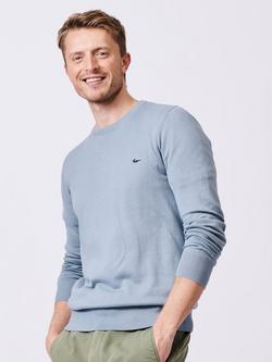 Aubin Raven Cotton Crew Neck Jumper, Pale Blue