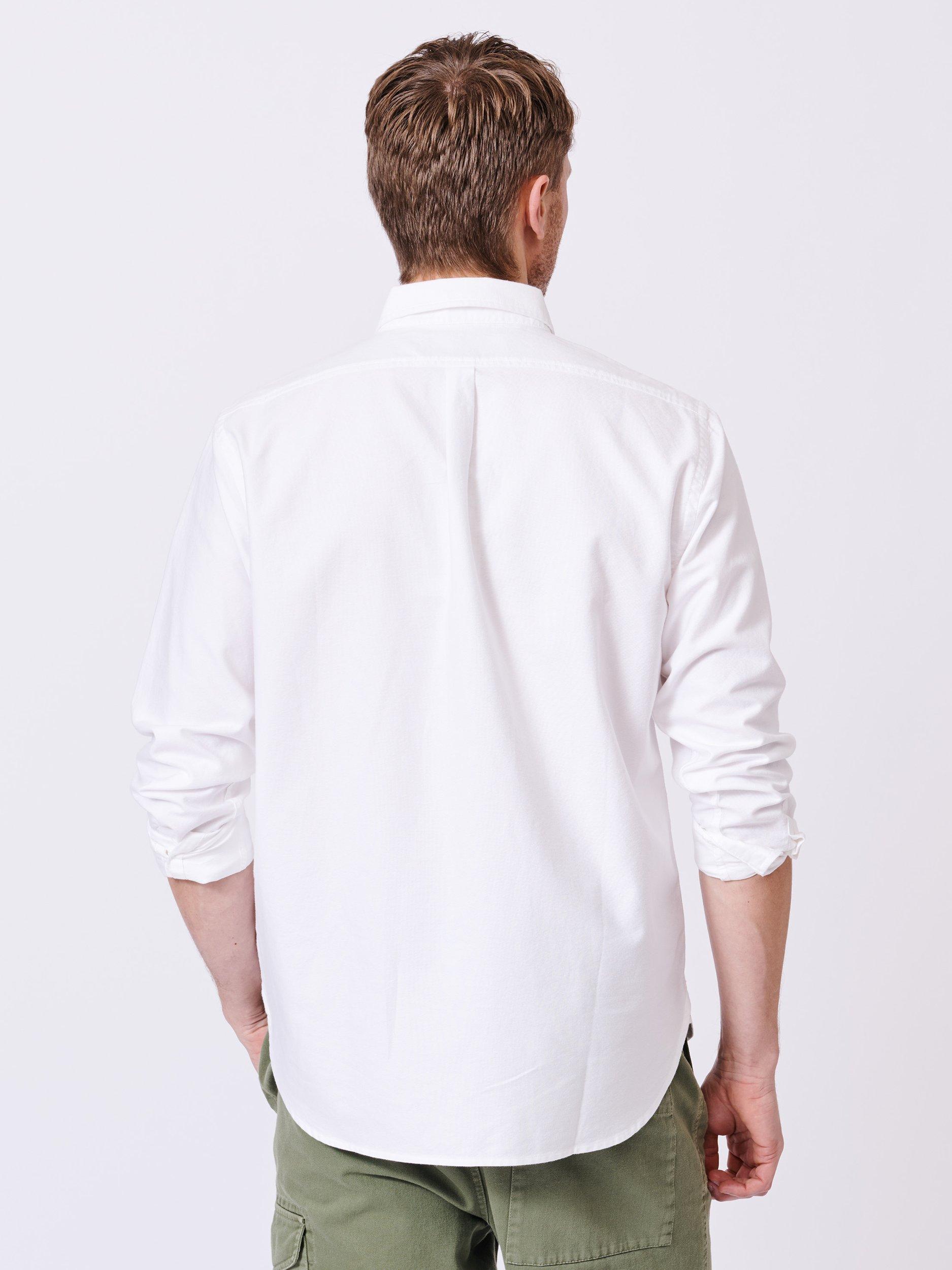 Product image 2 of 7, which shows Aubin Alder Plain Cotton Shirt, White, S