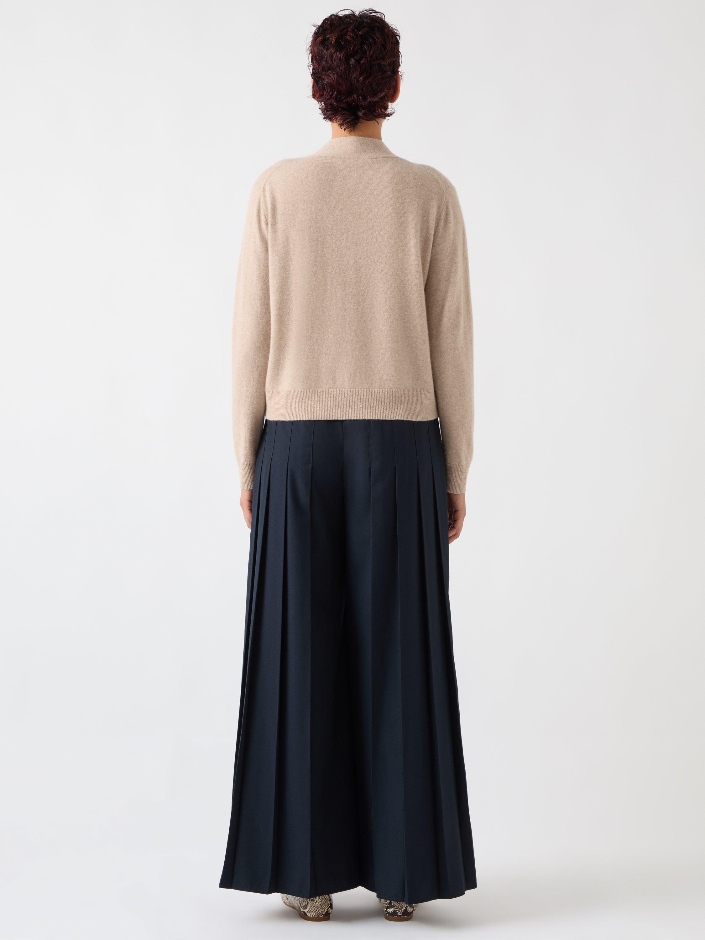 Product image 3 of 4, which shows L.K.Bennett Mara Wool and Cashmere Blend Cardigan, Champagne, XS