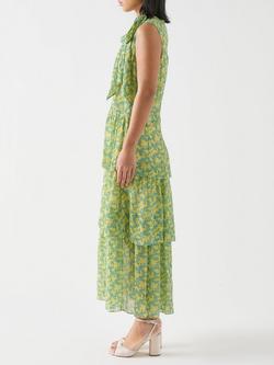 L.K.Bennett Kristin Petite Sleeveless Abstract Print Dress, Multi - view 2, Multi