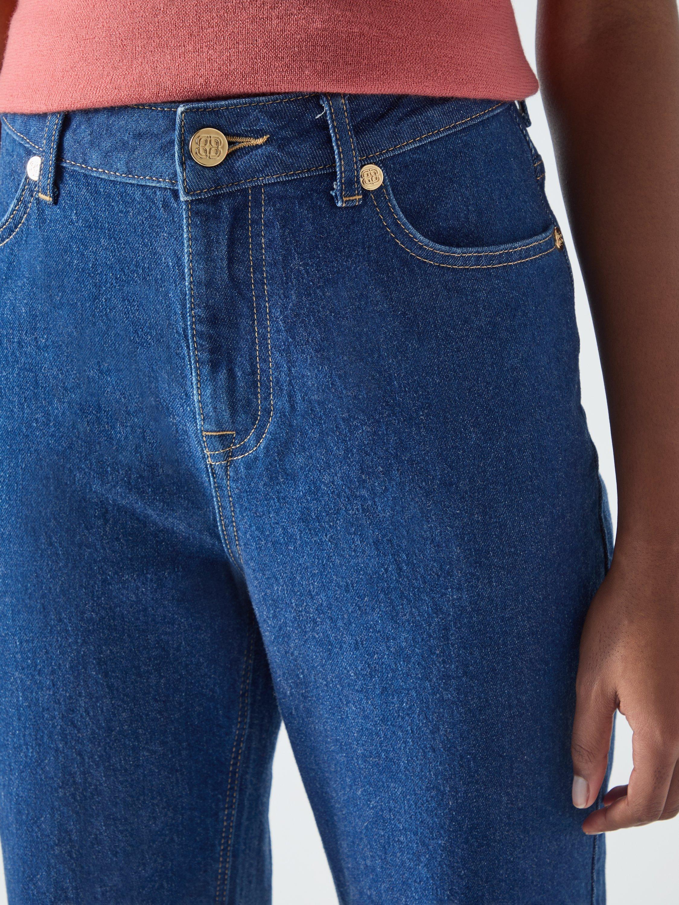 Product image 4 of 5, which shows L.K.Bennett Willow Wide Leg Jeans, Indigo, 8