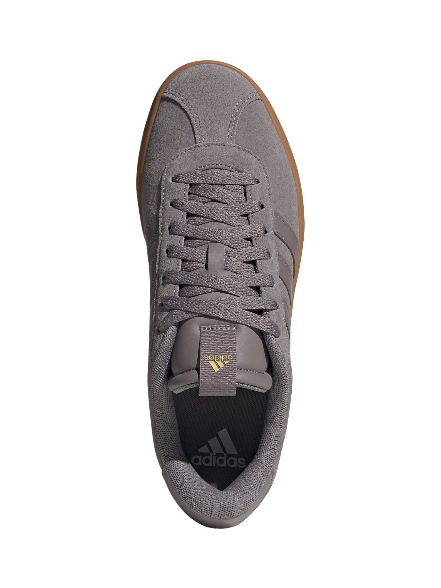 Product image 2 of 5, which shows adidas VL Court Leather Lace Up Trainers, Grey, 7