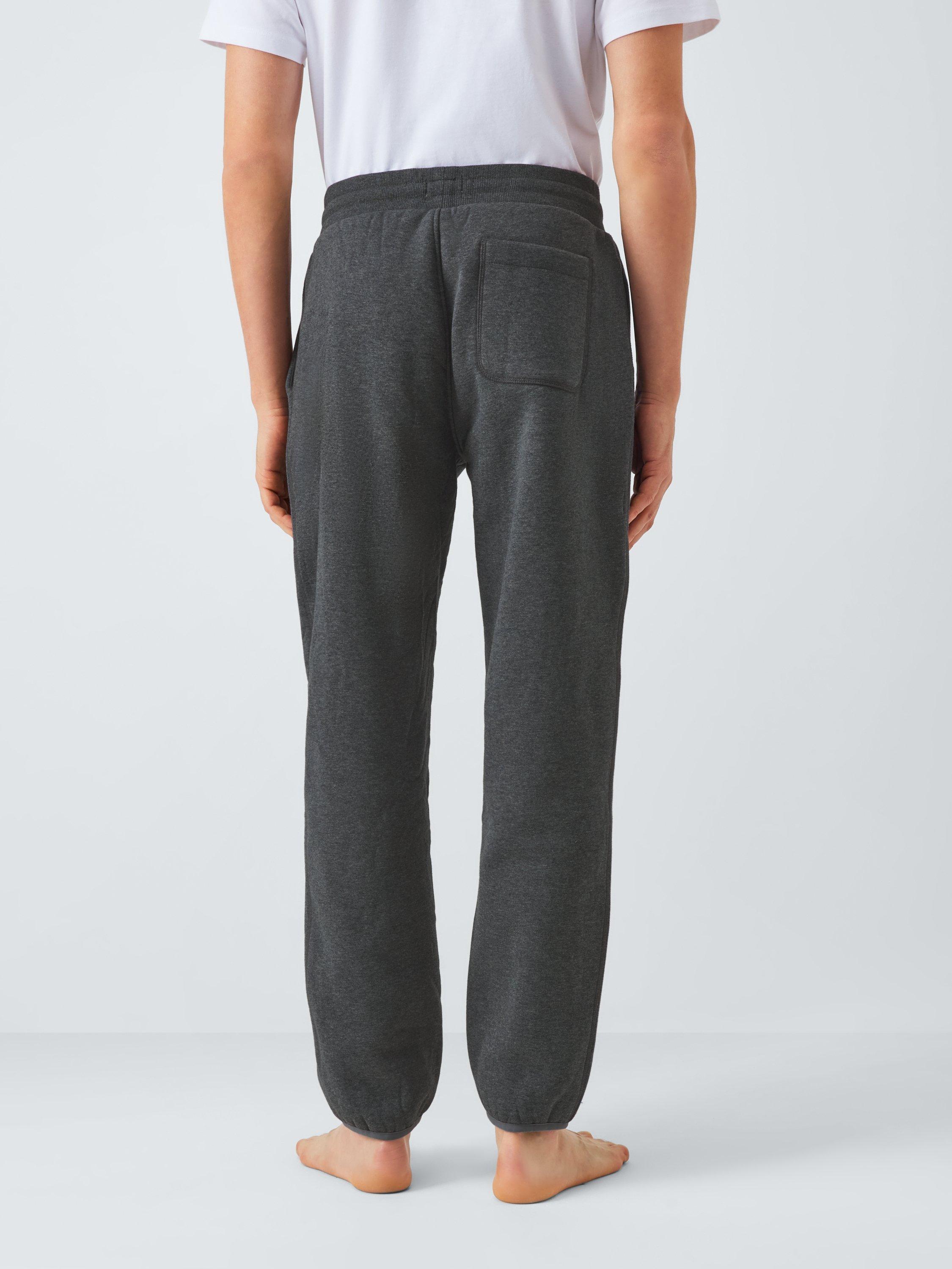 Product image 2 of 6, which shows John Lewis Fleece Lined Lounge Joggers, Grey Charcoal, M