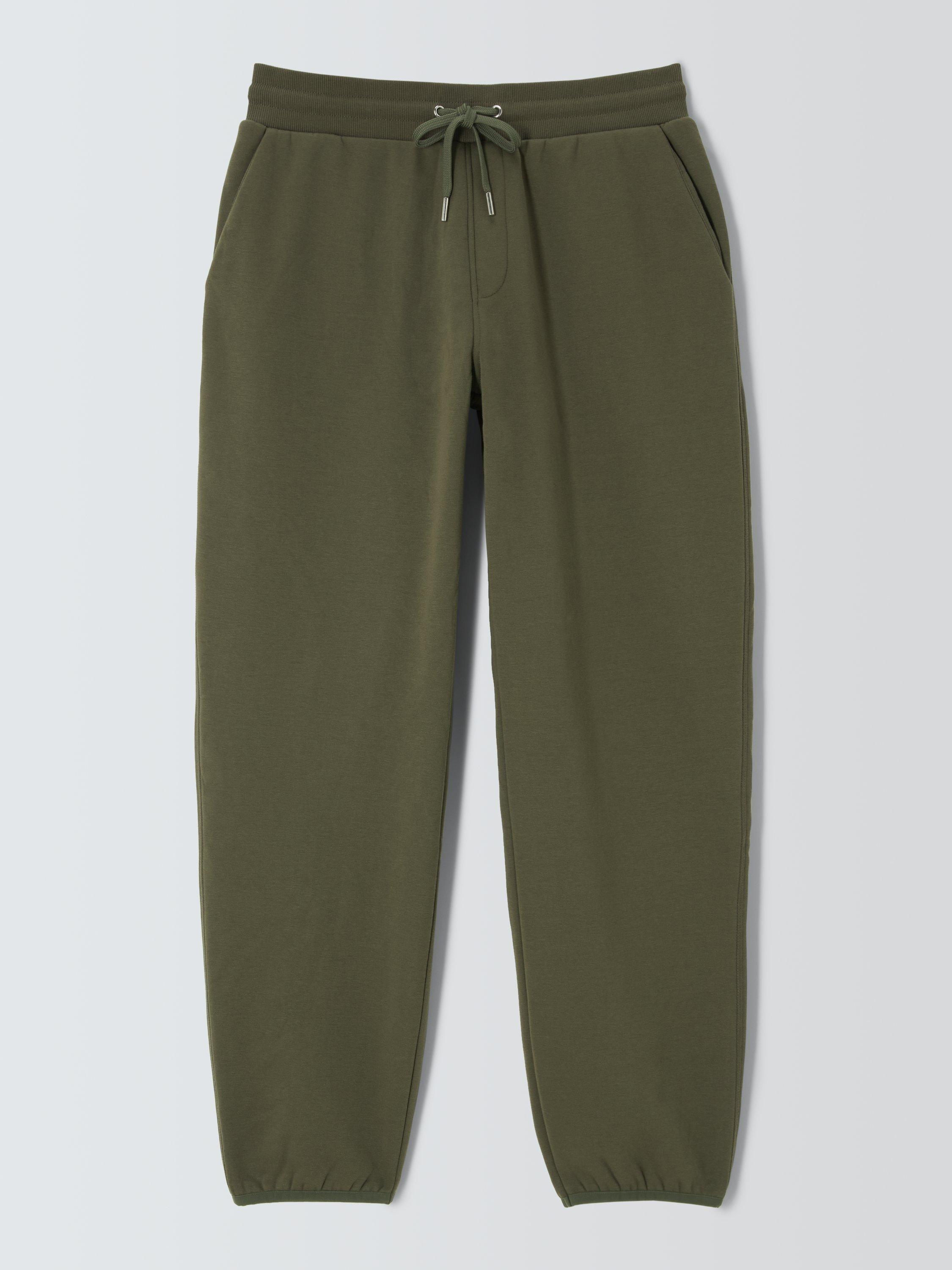 Product image 4 of 6, which shows John Lewis Fleece Lined Lounge Joggers, Green Olive, S