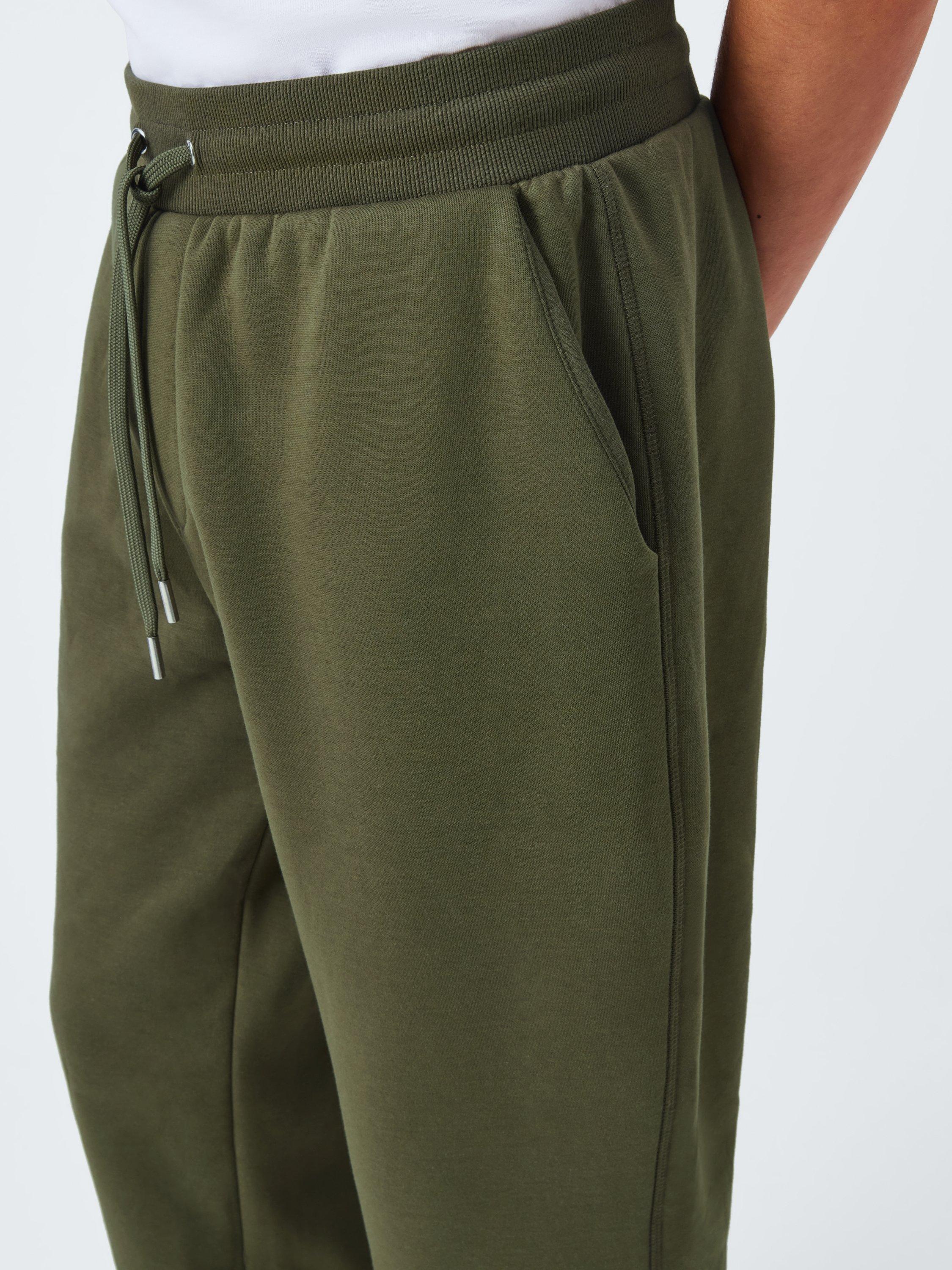 Product image 5 of 6, which shows John Lewis Fleece Lined Lounge Joggers, Green Olive, S