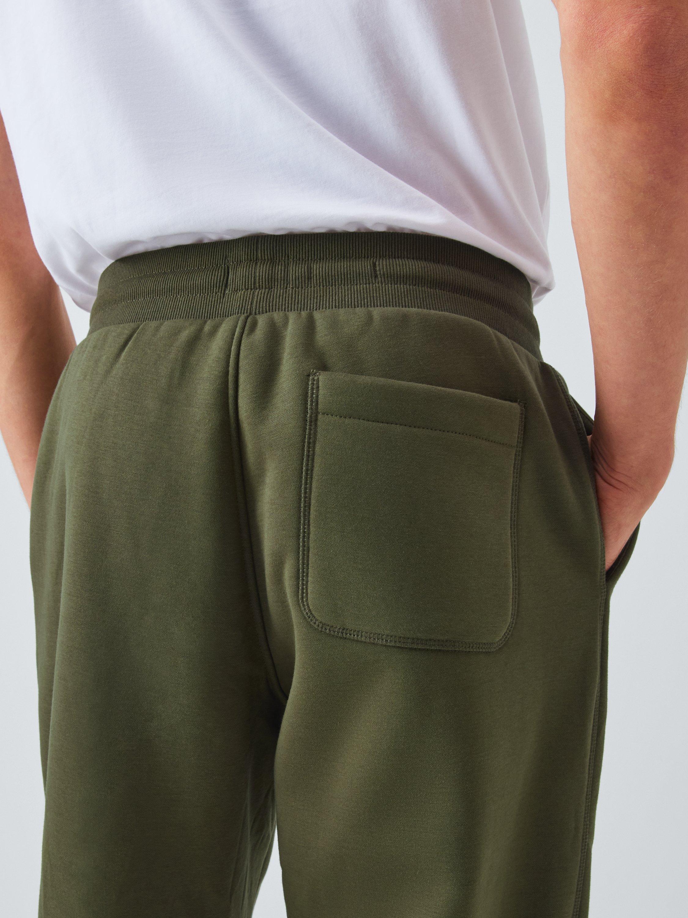 Product image 6 of 6, which shows John Lewis Fleece Lined Lounge Joggers, Green Olive, S