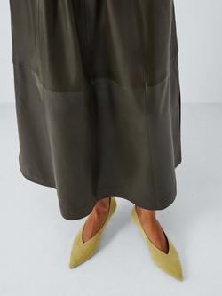 John Lewis Archer Suede Kitten Heel Court Shoes - view 2, Green