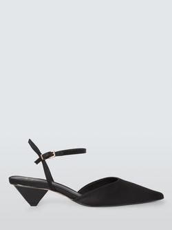 John Lewis Cooper Pointed Cone Heel Mary Jane Court Shoes, Black