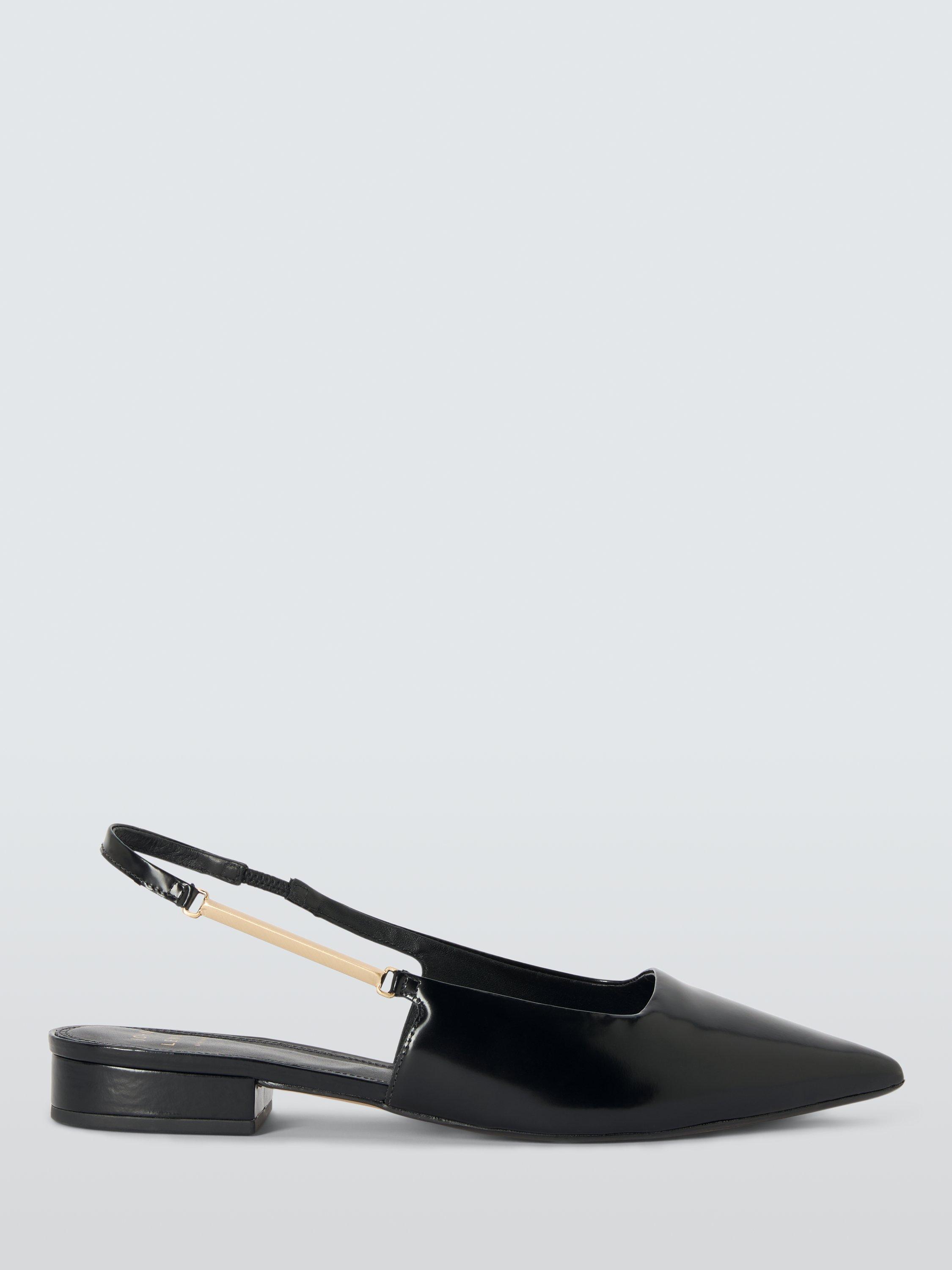 John Lewis Dakota Leather Pointed Flat Slingback Court Shoes