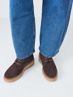 John Lewis Paget Suede Crepe Sole Lace Up Lumberjack Ankle Boots, Brown - view 2, Brown