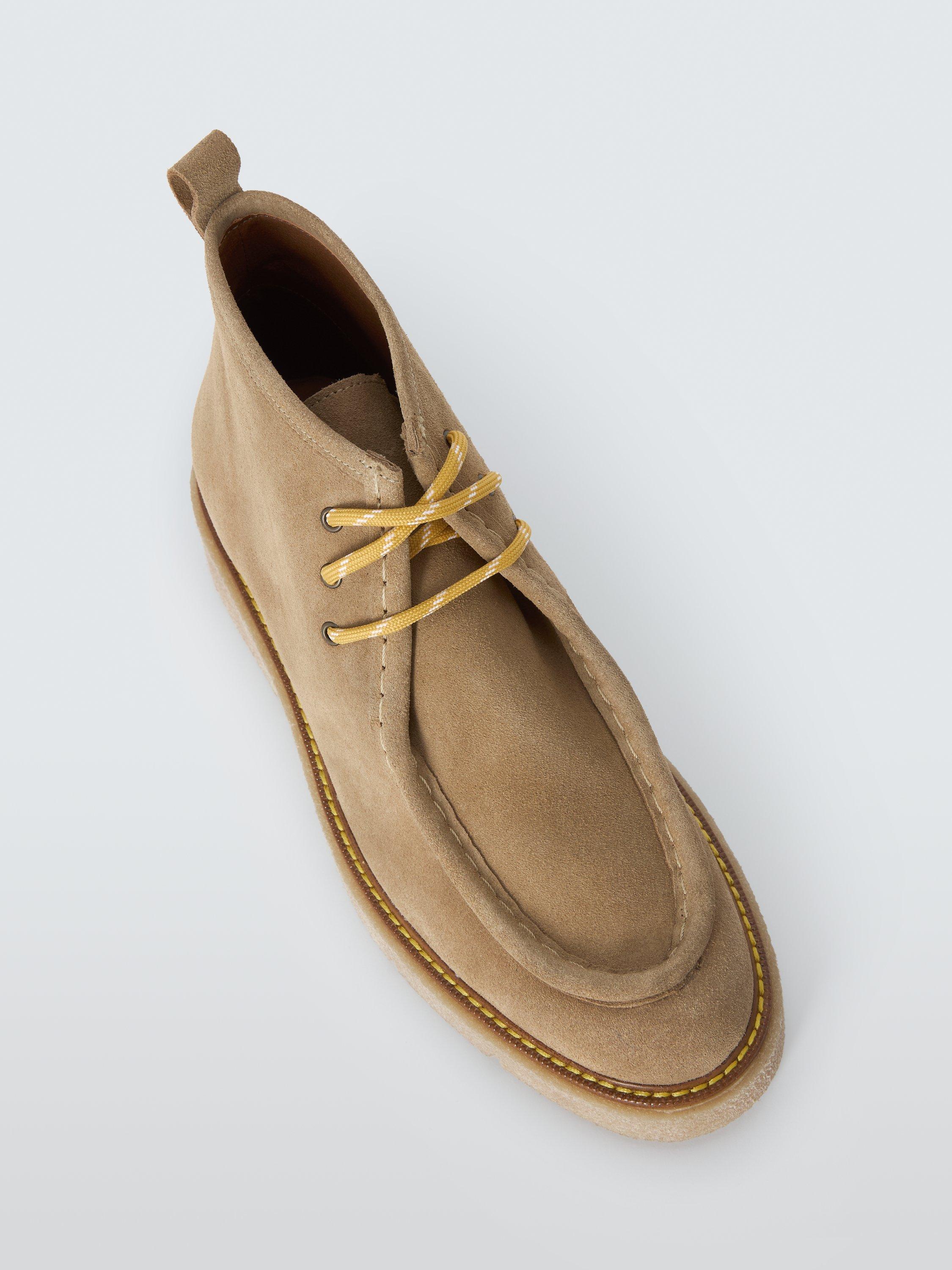 Product image 5 of 6, which shows John Lewis Palfrey Suede Cropped Lace Up Wallaby Desert Boots, Beige, 3