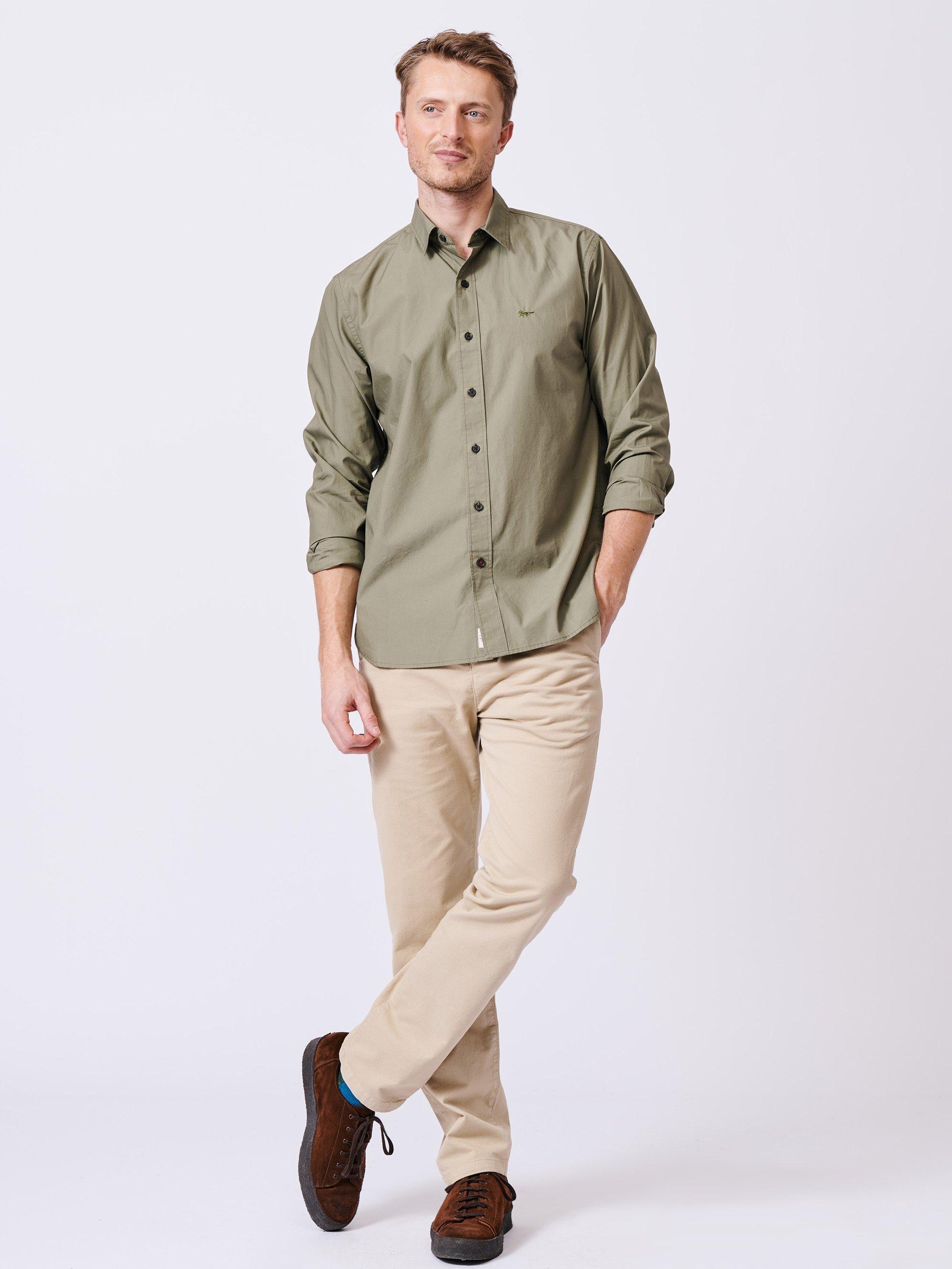 Product image 3 of 7, which shows Aubin Chase Cotton Shirt, Khaki, S