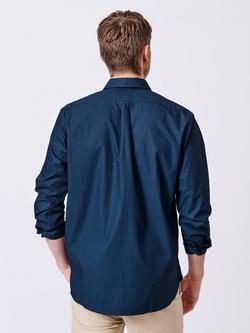 Aubin Chase Poplin Cotton Regular Fit Shirt - view 2, Navy