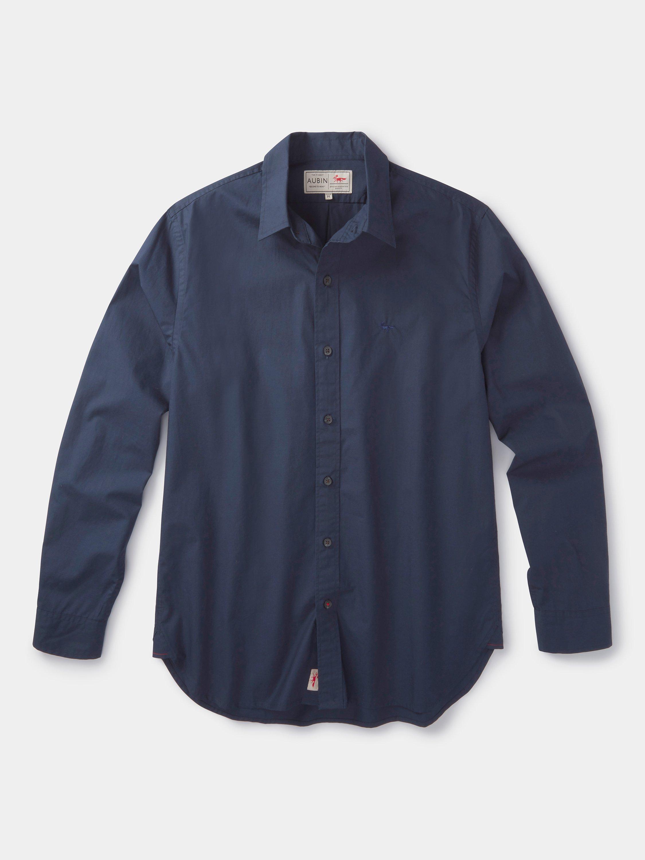 Product image 7 of 7, which shows Aubin Chase Cotton Shirt, Navy, S