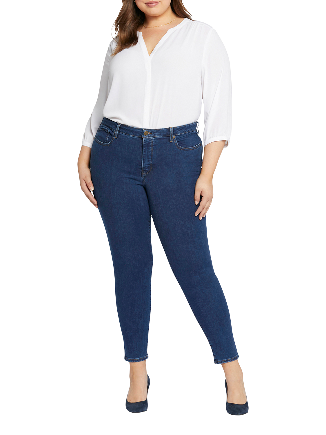 Product image 4 of 5, which shows NYDJ Plus Size Ami Skinny Jeans, Quinn, 18