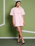 GHOSPELL Misty Wrap Mini Dress, Pink