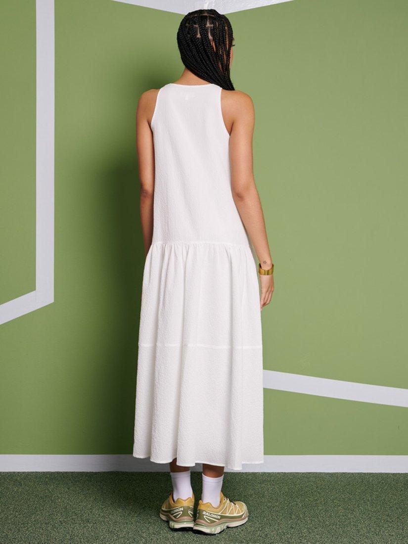Product image 4 of 6, which shows GHOSPELL Nicola Oversized Midi Dress, White, 6
