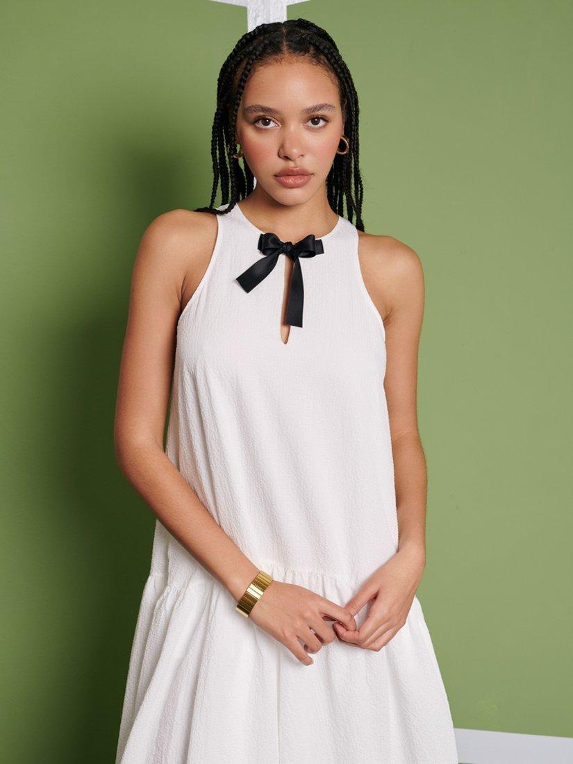 Product image 5 of 6, which shows GHOSPELL Nicola Oversized Midi Dress, White, 6