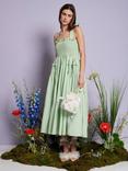 Sister Jane Grassland Cross Strap Midi Dress, Green