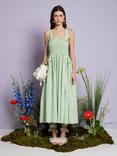 Sister Jane Grassland Cross Strap Midi Dress, Green