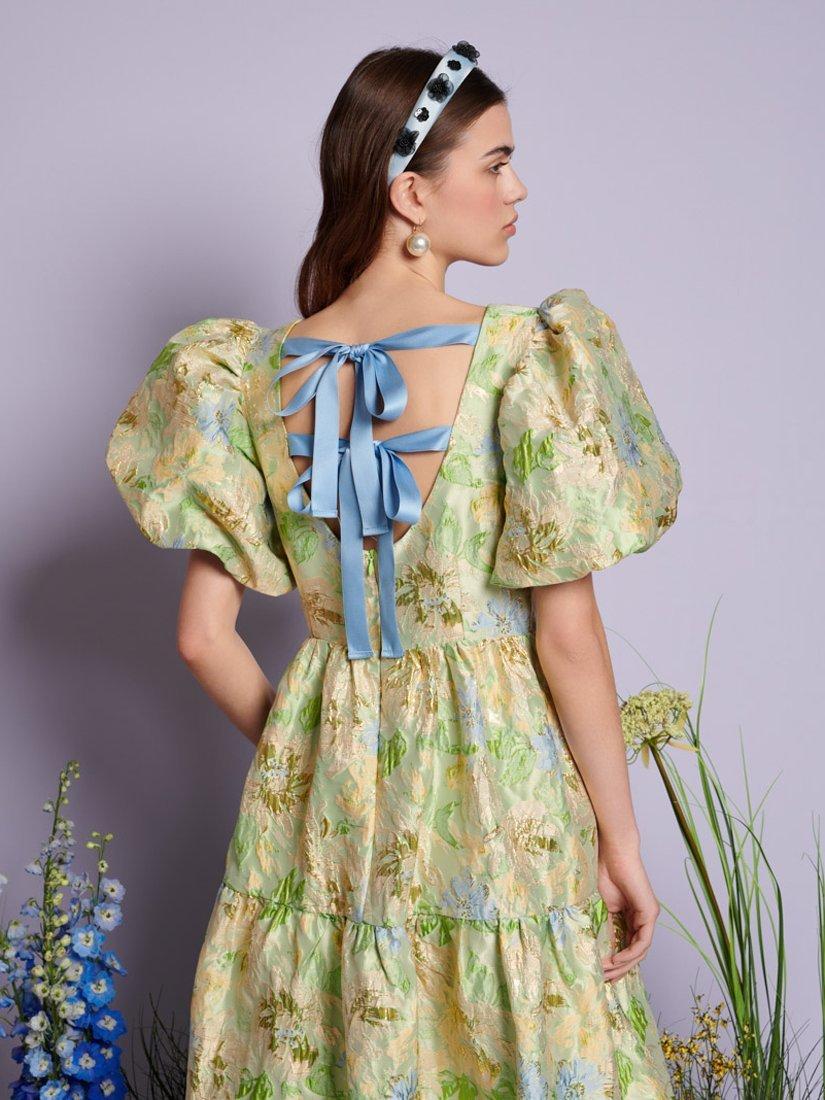 Product image 5 of 6, which shows Sister Jane Pasque Floral Jacquard Dress, Multi, 6