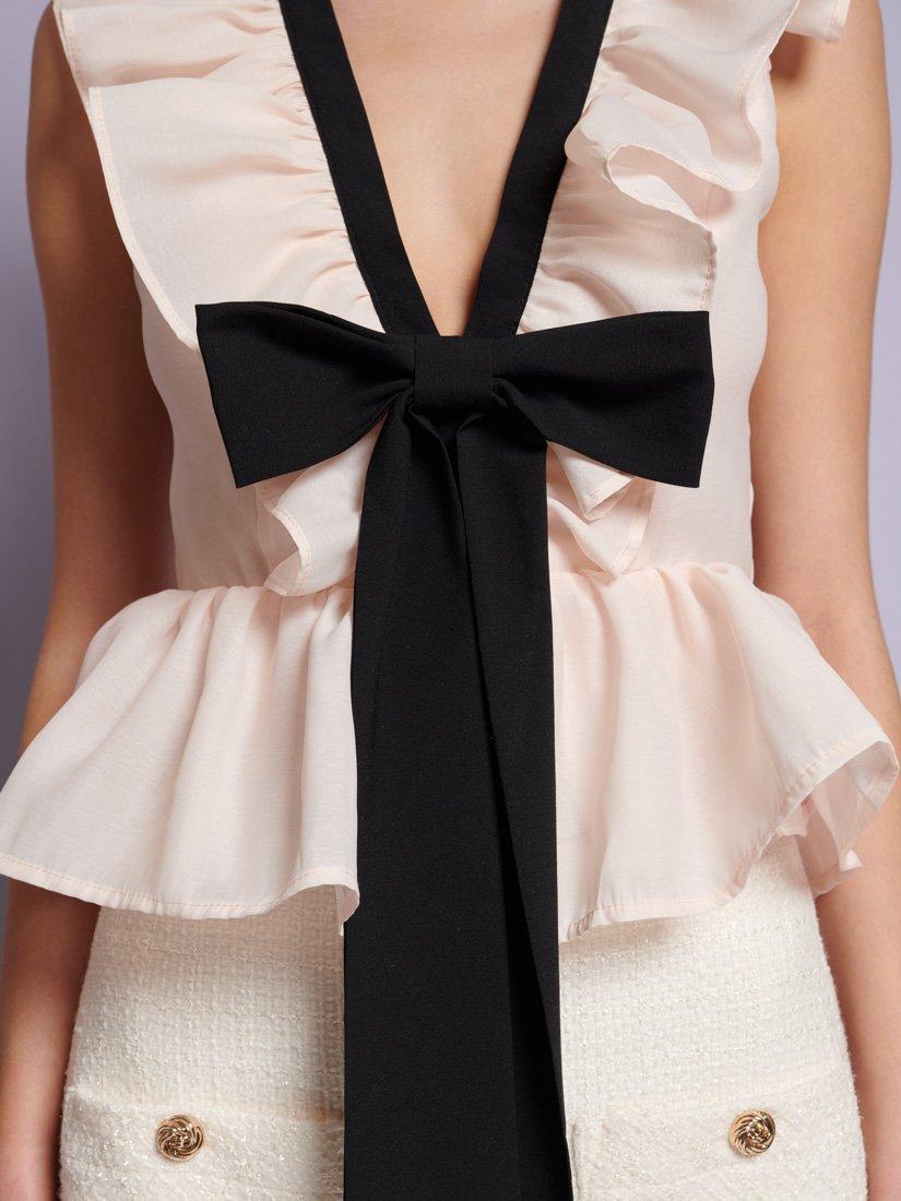 Product image 5 of 5, which shows Sister Jane Haven Sleeveless Ruffle Top, Cream, 6