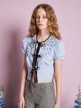 Sister Jane Bluebell Tie Front Top, Blue