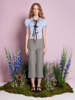 Sister Jane Bluebell Tie Front Top, Blue - view 2, Blue