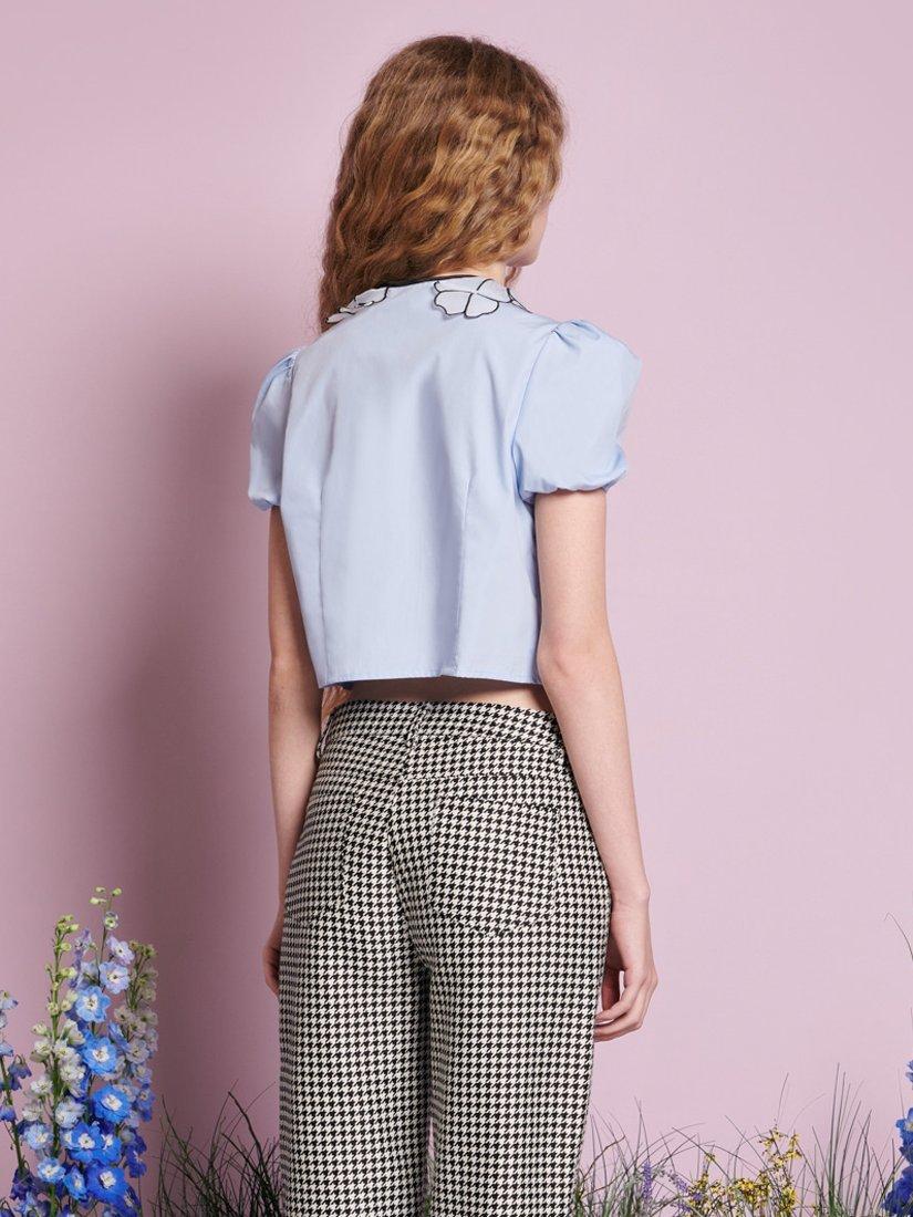Product image 4 of 6, which shows Sister Jane Bluebell Tie Front Top, Blue, 6