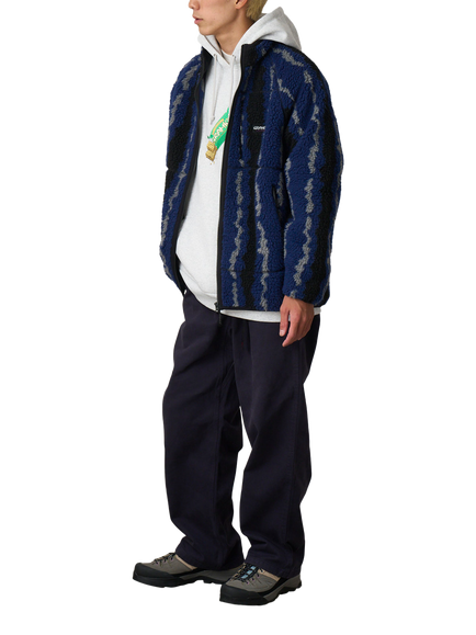Gramicci Abstract Zip Front Fleece Jacket, Navy Ripple