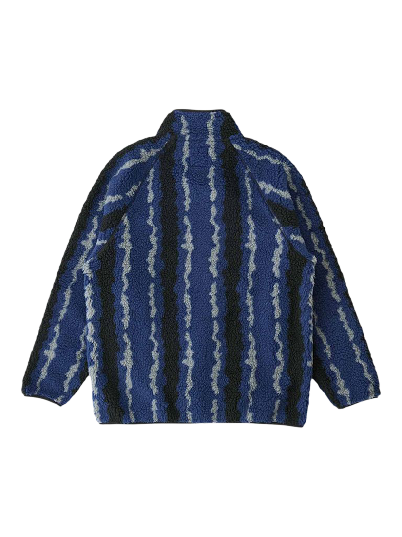 Product image 4 of 4, which shows Gramicci Abstract Zip Front Fleece Jacket, Navy Ripple, S