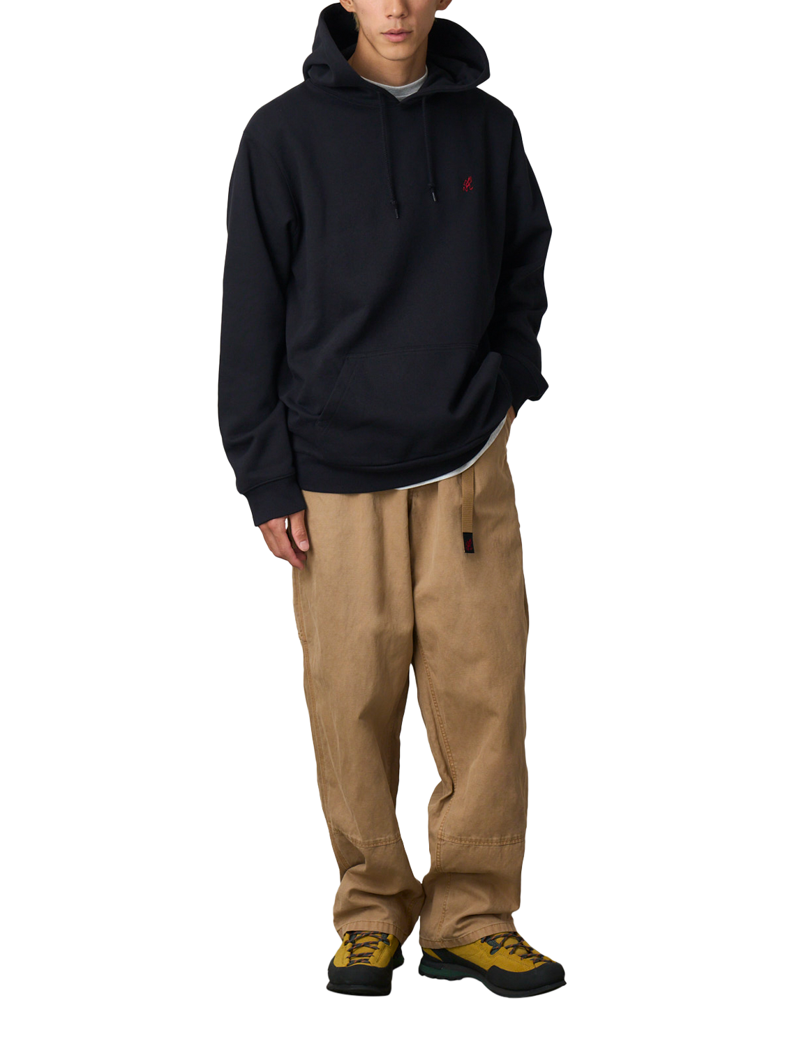 Product image 1 of 2, which shows Gramicci Logo Cotton Blend Hoodie, Dark Navy, S