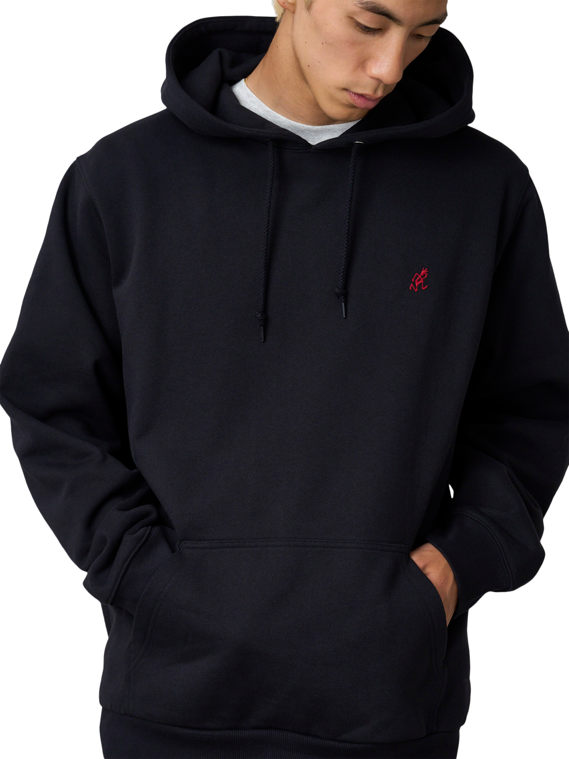 Product image 2 of 2, which shows Gramicci Logo Cotton Blend Hoodie, Dark Navy, S