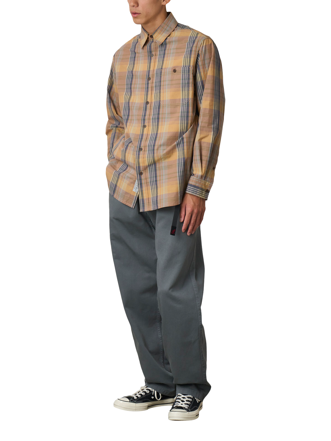Product image 1 of 3, which shows Gramicci Cotton Blend Check Long Sleeve Shirt, Highland, S