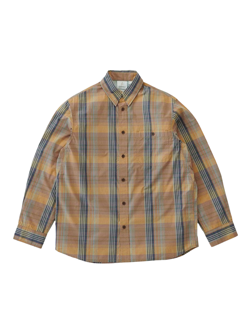 Product image 3 of 3, which shows Gramicci Cotton Blend Check Long Sleeve Shirt, Highland, S