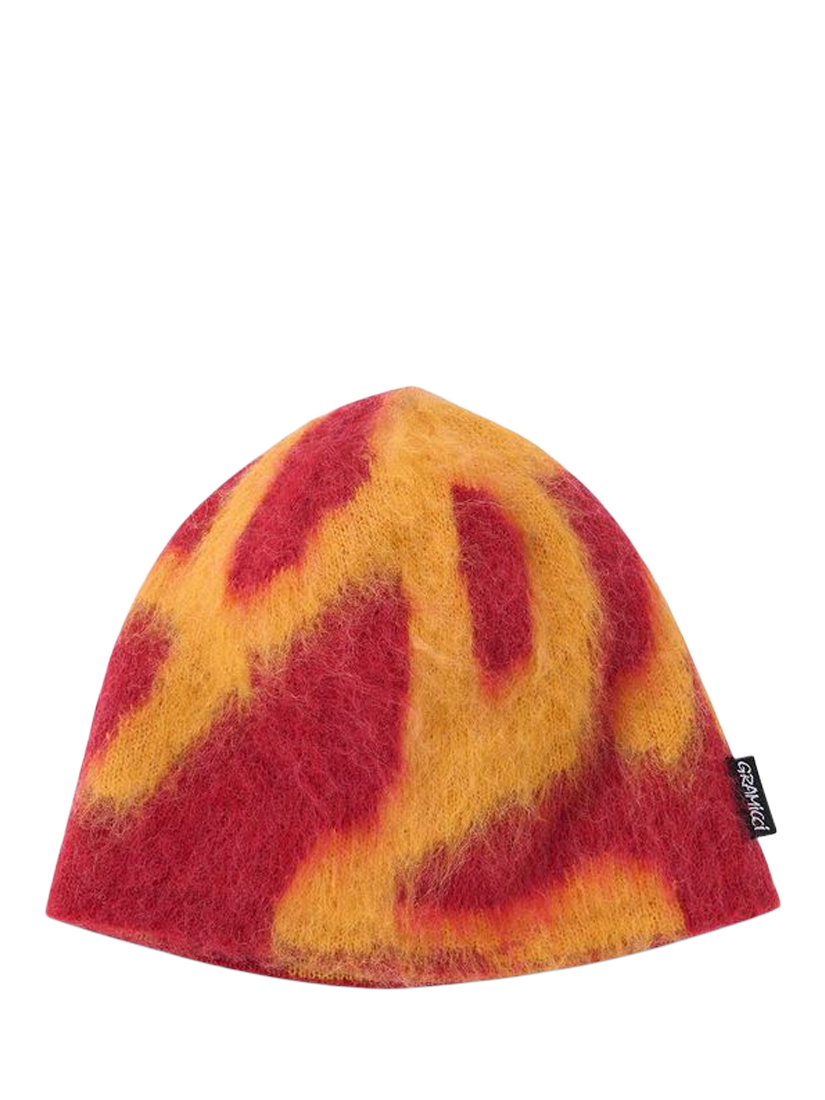 Product image 1 of 1, which shows Gramicci Abstract Pattern Beanie, Burnt Orange, One Size