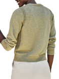 Pure Collection Linen Blend Sparkle Cardigan, Khaki